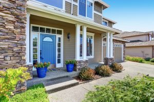 Front Door with Bright Color